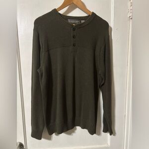 Oscar de la Renta Dark Green Crewneck Sweater Size L